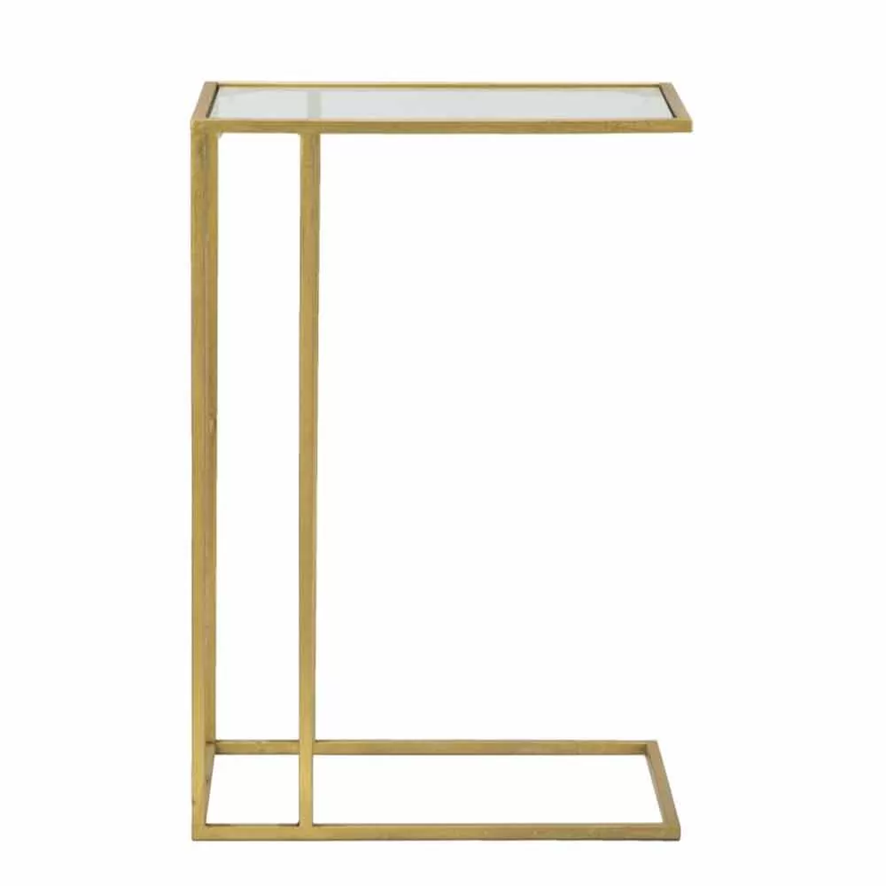 Rectangular Coffee Table In Modern Iron And Glass - Albertino - Image 2