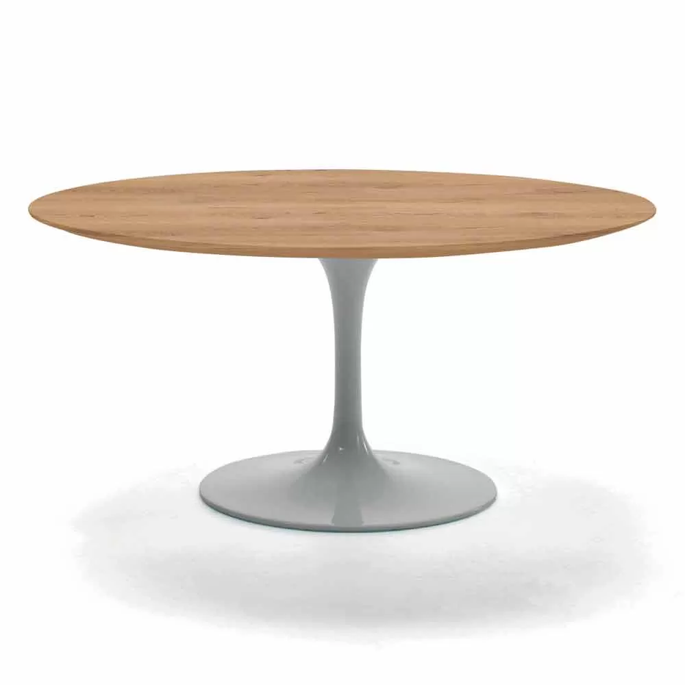 Round Coffee Table In HPL Laminate And Aluminum Made In Italy - Dollars