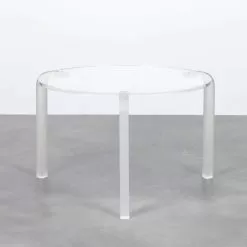 Round Coffee Table Armando, Modern Design, Transparent Methacrylate