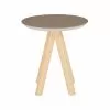 Round Living Room Coffee Table In Ash Wood And Ceramic Top - Amerigo