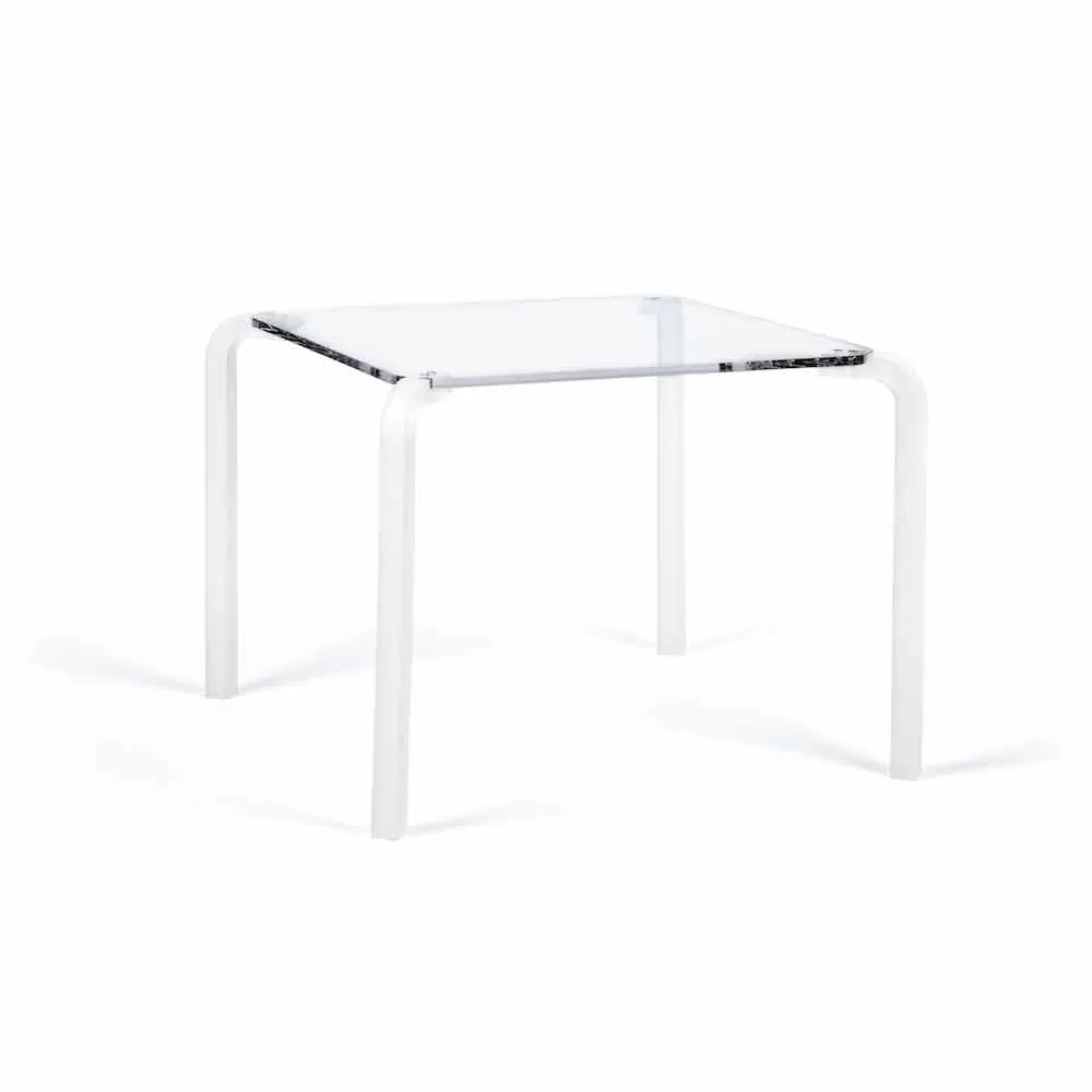 Modern Square Coffee Table Zury, Made Of Methacrylate, Height 42 Cm - Image 2