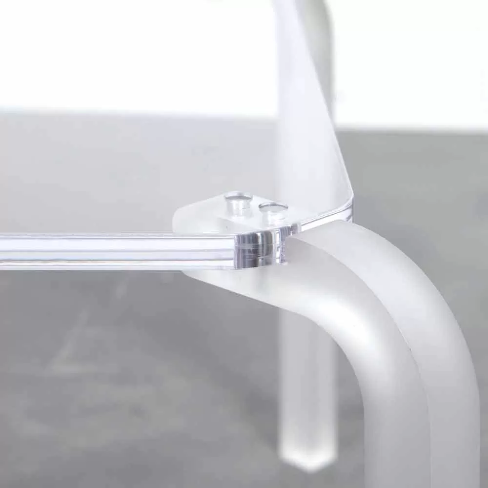 Modern Square Coffee Table Zury, Made Of Methacrylate, Height 42 Cm - Image 4