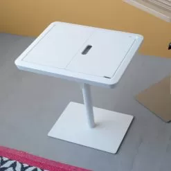 Sofa Side Table Metal And PVC Adjustable Height For Tablet - Tekniko