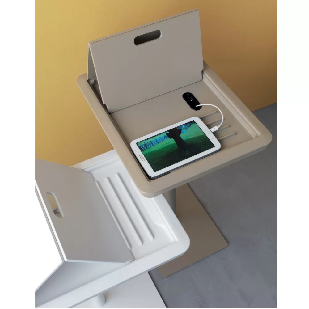 Sofa Side Table Metal And PVC Adjustable Height For Tablet - Tekniko - Image 5