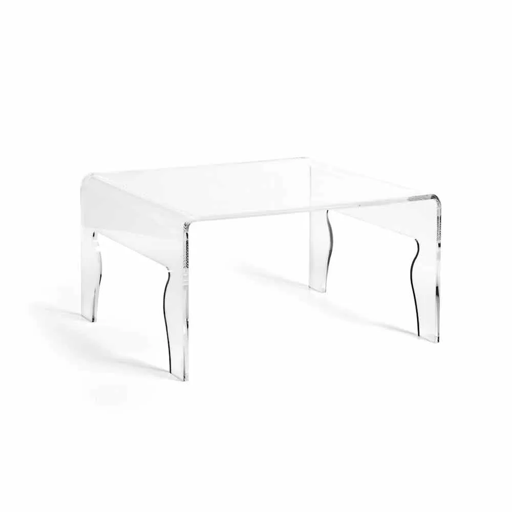 Modern Design Clear Methacrylate Coffee Table Chris, L56x50xH31cm - Image 2