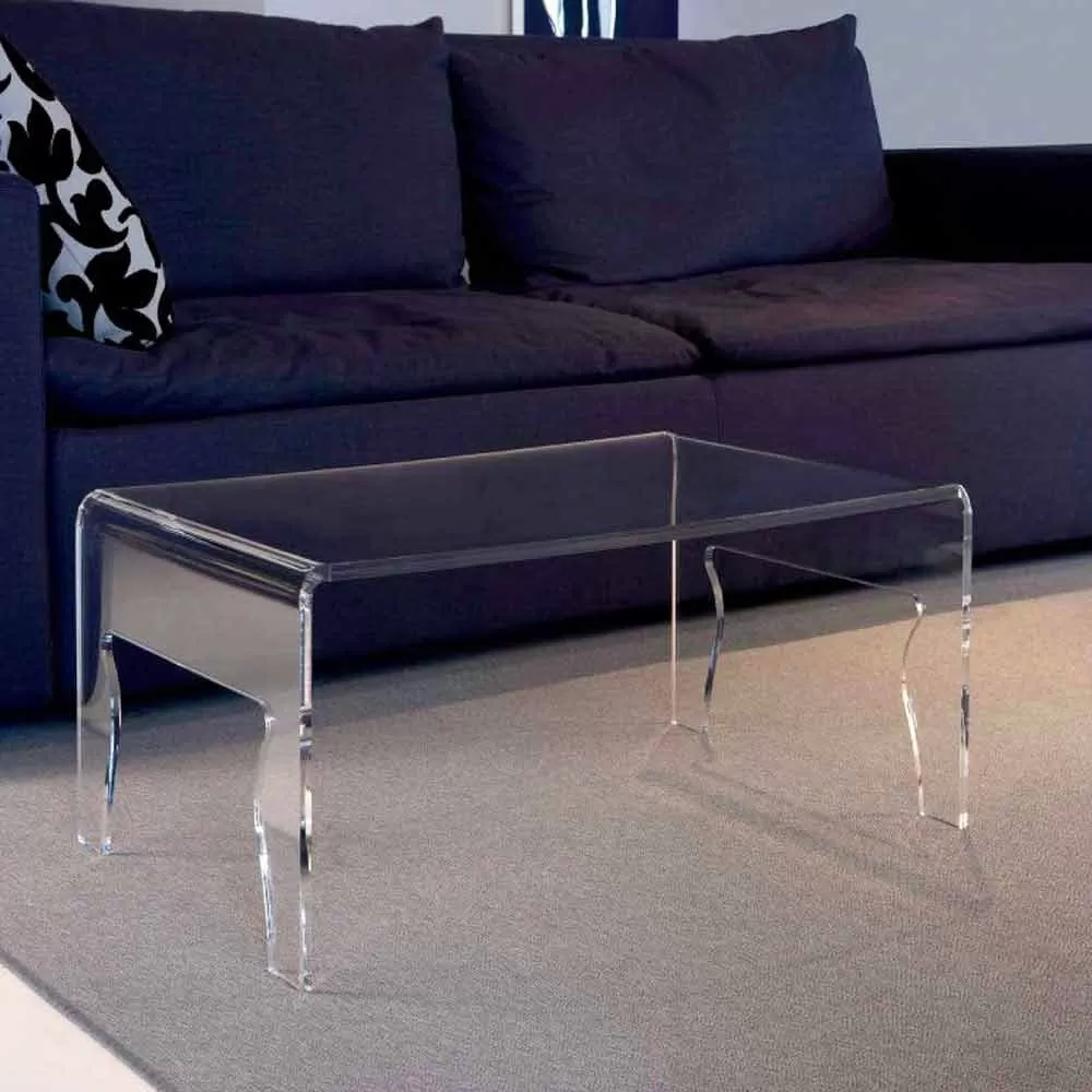 Modern Design Clear Methacrylate Coffee Table Chris, L56x50xH31cm