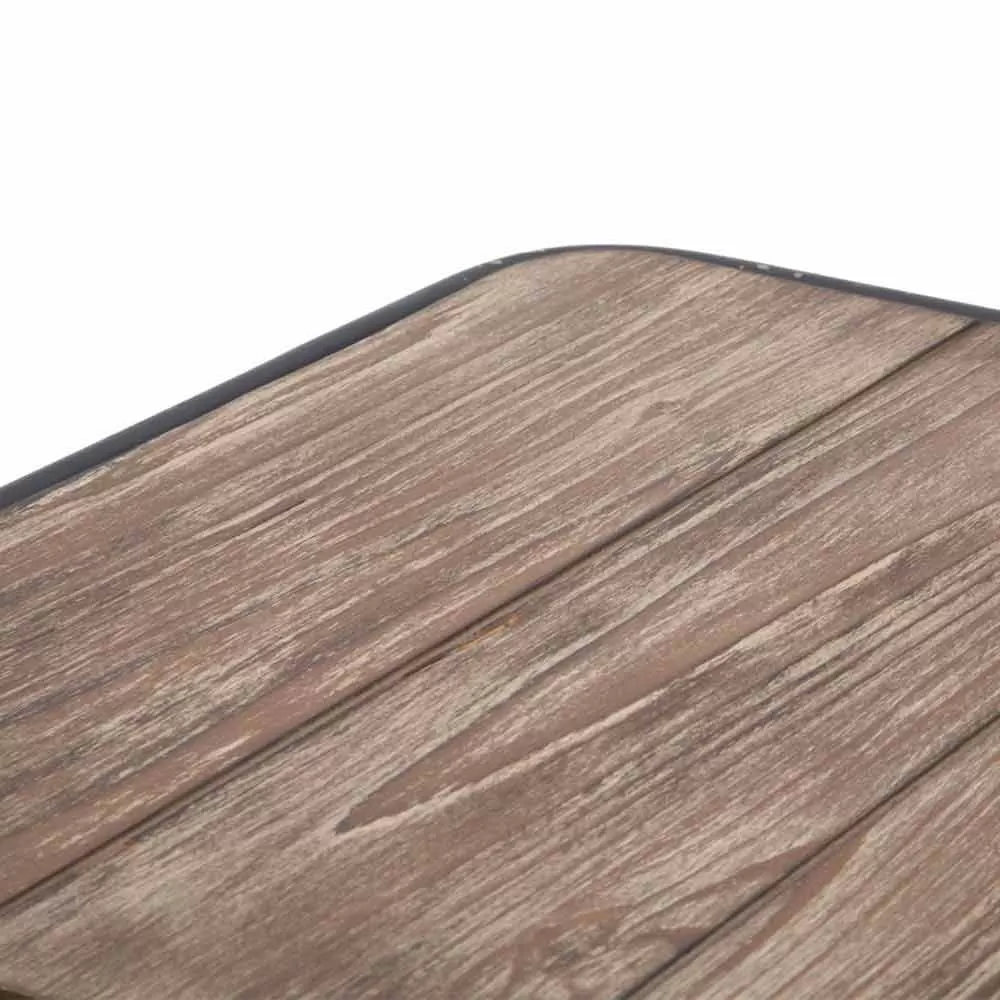 Vintage Newspaper Table In Iron And Eco-leather - Merica - Image 3