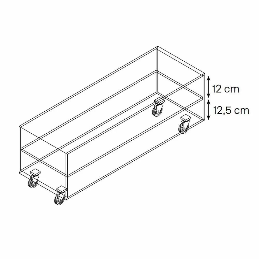 Rectangular Coffee Table In Extraclear Glass With Drawers Made In Italy - Ganzo - Image 5