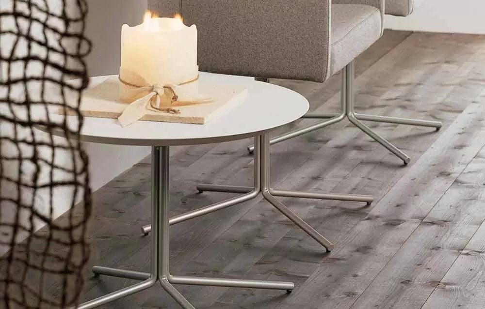 Round Coffee Table In White MDF Of Modern Design 2 Sizes - Geone - Image 2