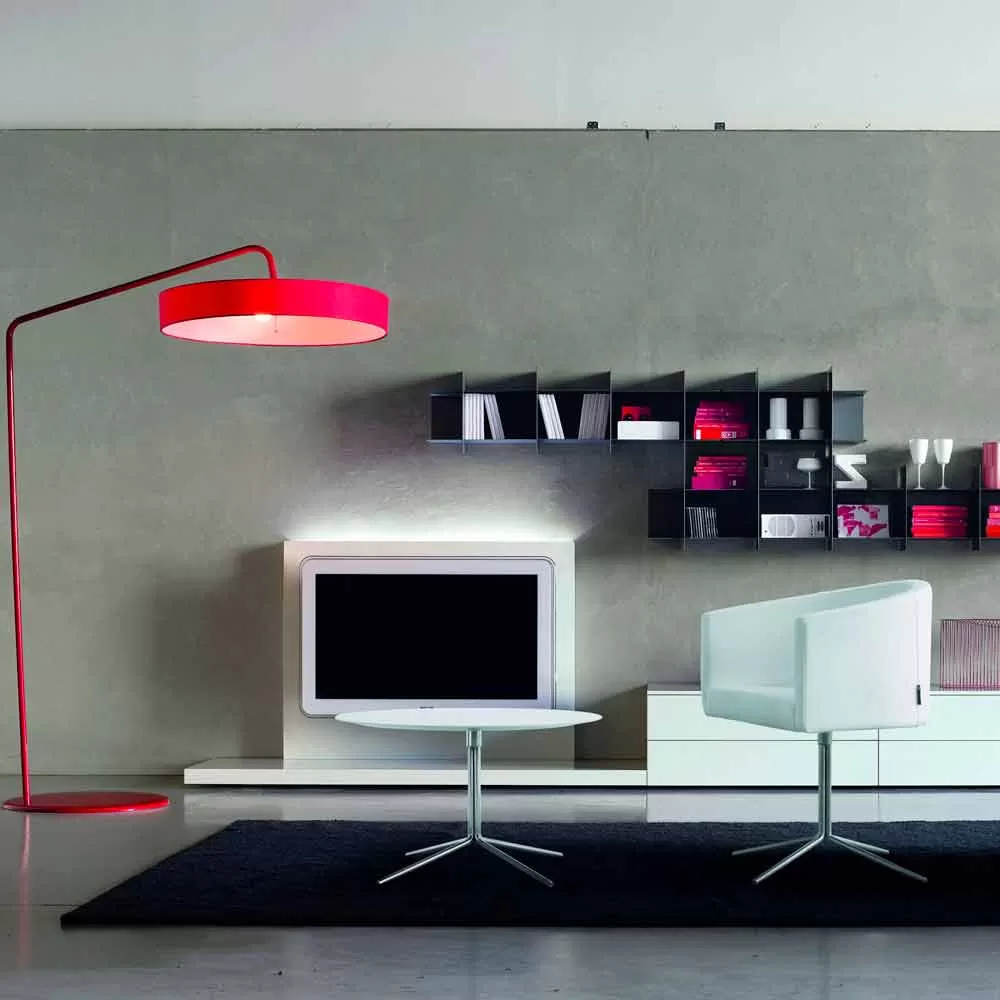 Round Coffee Table In White MDF Of Modern Design 2 Sizes - Geone - Image 3