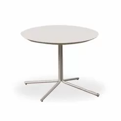 Round Coffee Table In White MDF Of Modern Design 2 Sizes - Geone