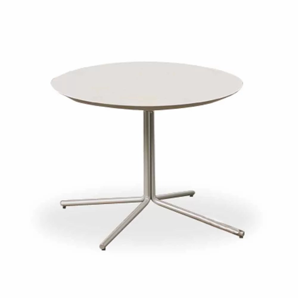 Round Coffee Table In White MDF Of Modern Design 2 Sizes - Geone