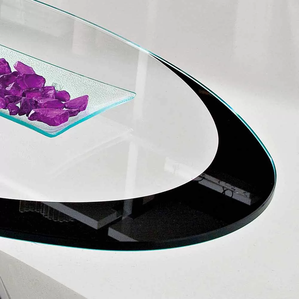 Coffee Table With Glass Top With Made In Italy Screen Printing - Campari - Image 6