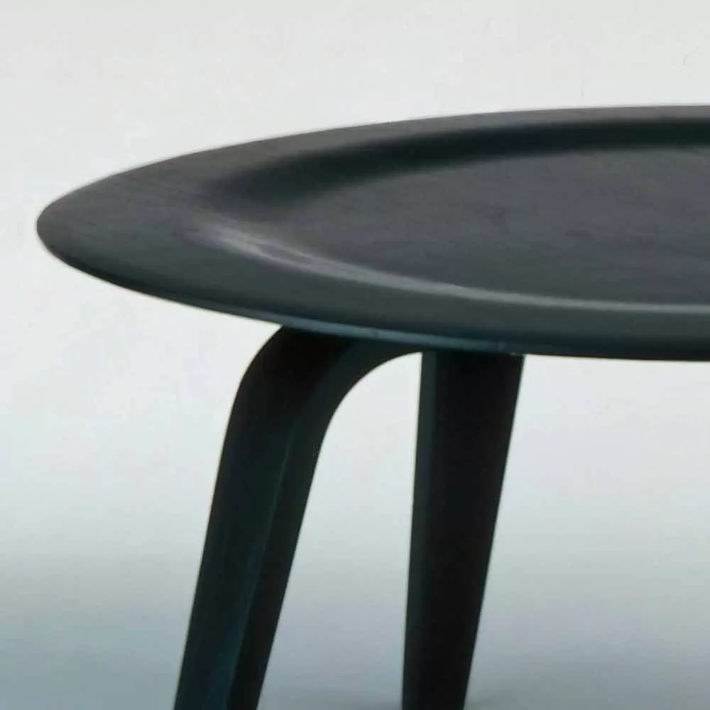 Coffee Table In Black Stained Ash With Round Top Made In Italy - Cariddi - Image 2