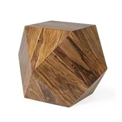 Coffee Table In Sheesham Wood Design Polygonal Homemotion - Torrice