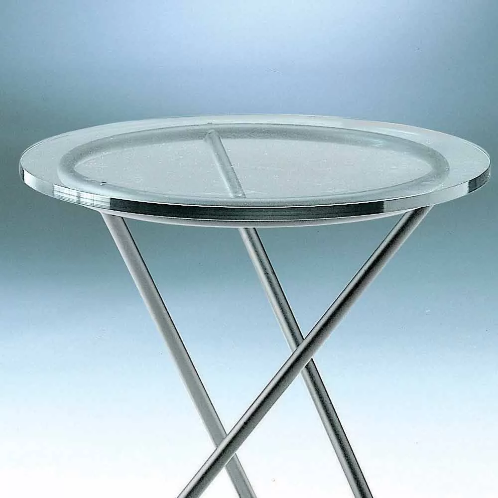 Coffee Table In Tempered Glass With Steel Base Made In Italy - Pegaso - Image 2