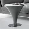 Round Coffee Table Boat Shape In Metal And Etched Glass - Boarding