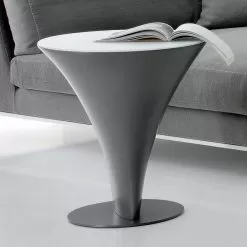 Round Coffee Table Boat Shape In Metal And Etched Glass - Boarding