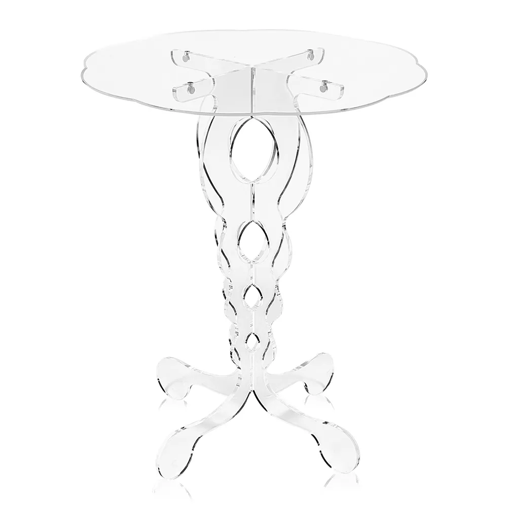 Round Coffee Table In Transparent Plexiglass 2 Dimensions - Phosphorus