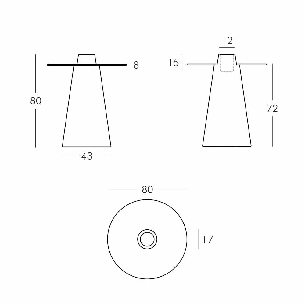 Modern Design Bright Table Slide Peak H80 Cm In Polyethylene Glass - Image 4