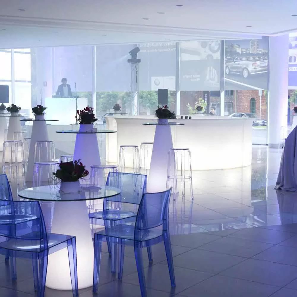 Modern Design Bright Table Slide Peak H80 Cm In Polyethylene Glass