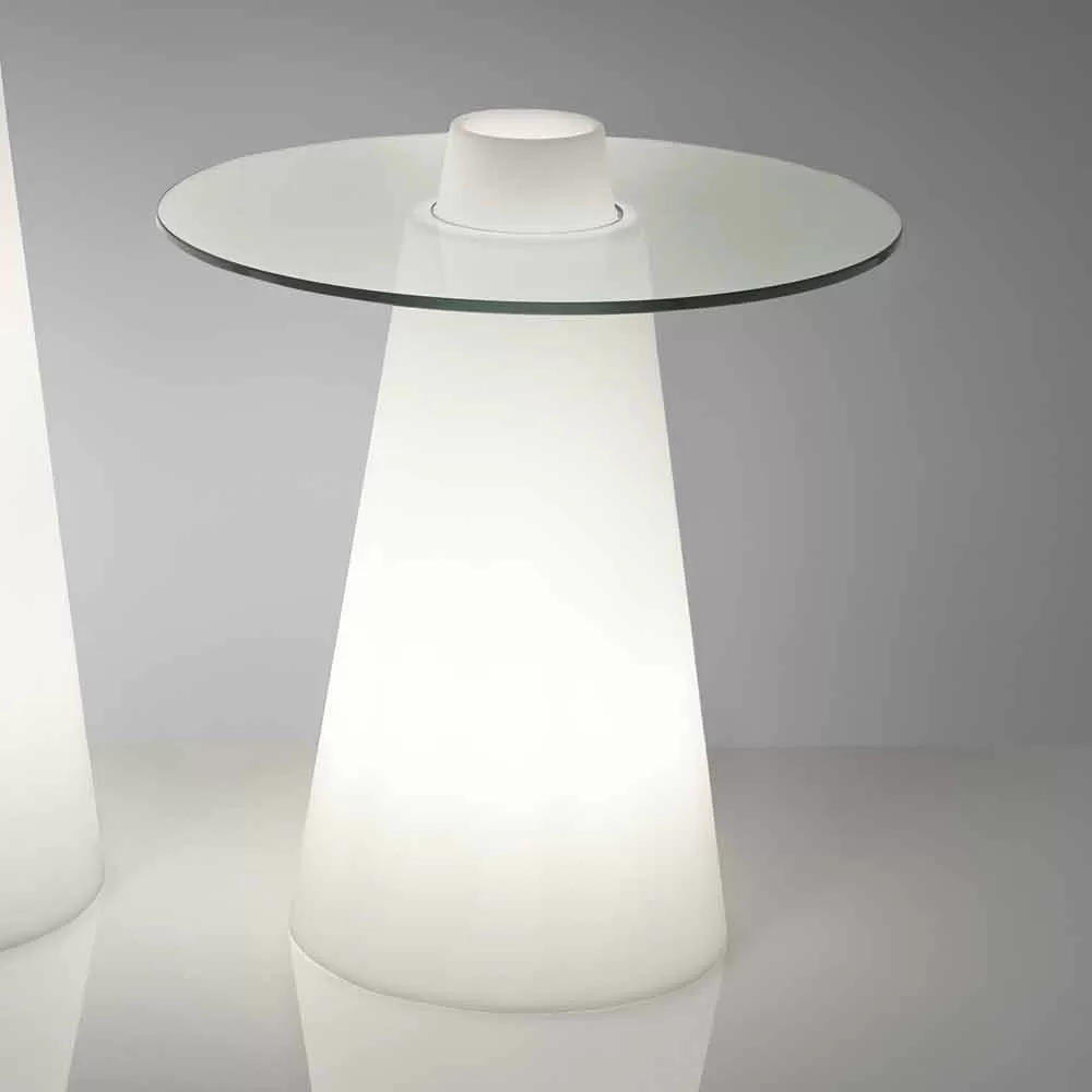 Modern Design Bright Table Slide Peak H80 Cm In Polyethylene Glass - Image 2