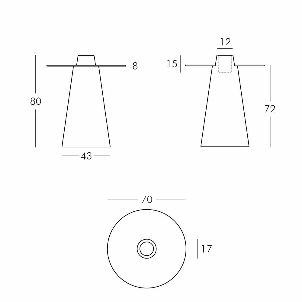 Modern Design Bright Table Slide Peak H80 Cm In Polyethylene Glass - Image 5