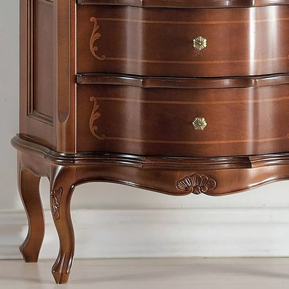 Living Room Display Cabinet 1 Door And 2 Wooden Drawers Made In Italy - Leonor - Image 4