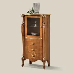 Living Room Showcase With 1 Glass Door And 3 Drawers Made In Italy - London