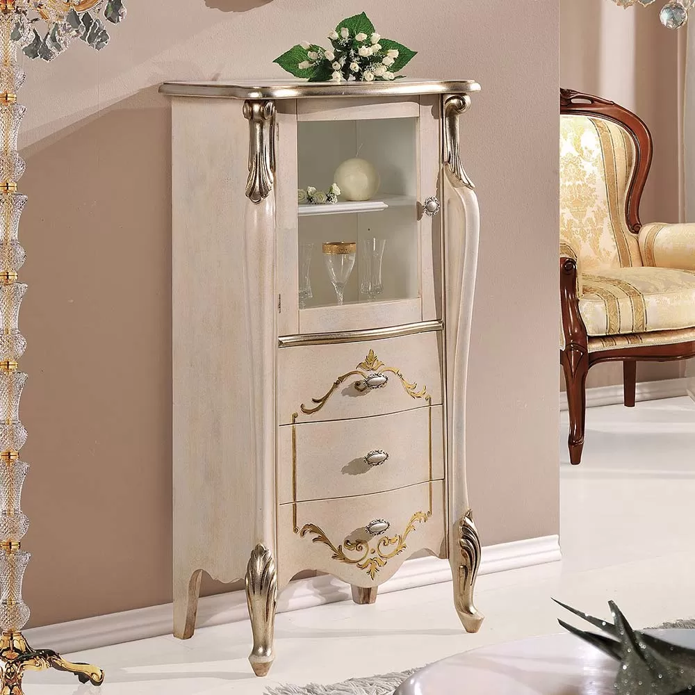 Living Room Showcase With 1 Glass Door And 3 Drawers Made In Italy - London - Image 5